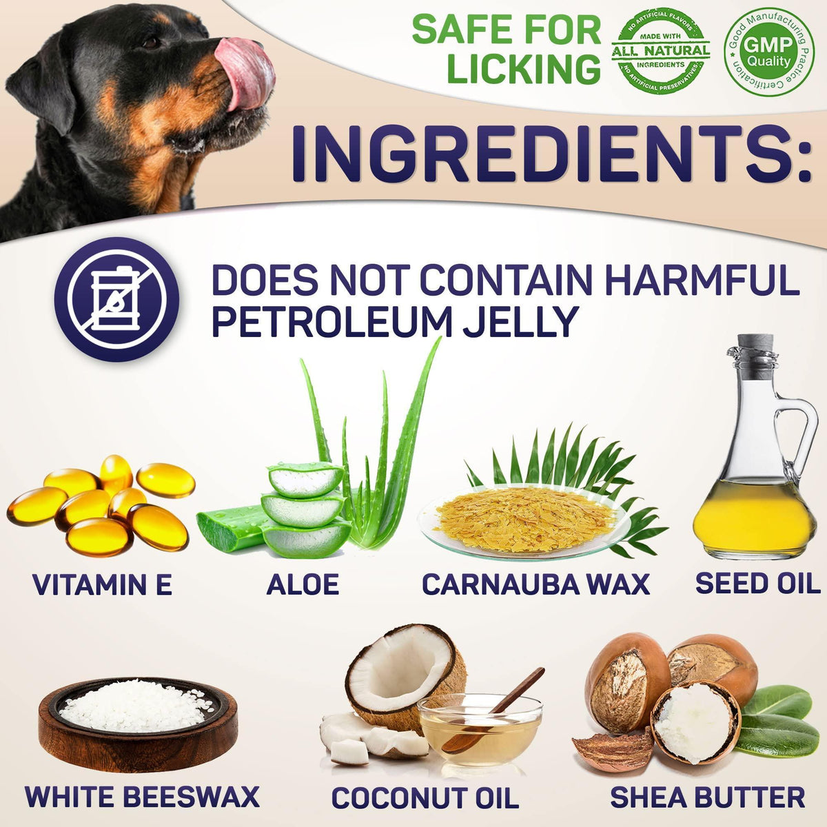 Dog Paw Balm Paw Protection for Hot Pavement Lick-Safe 5 oz