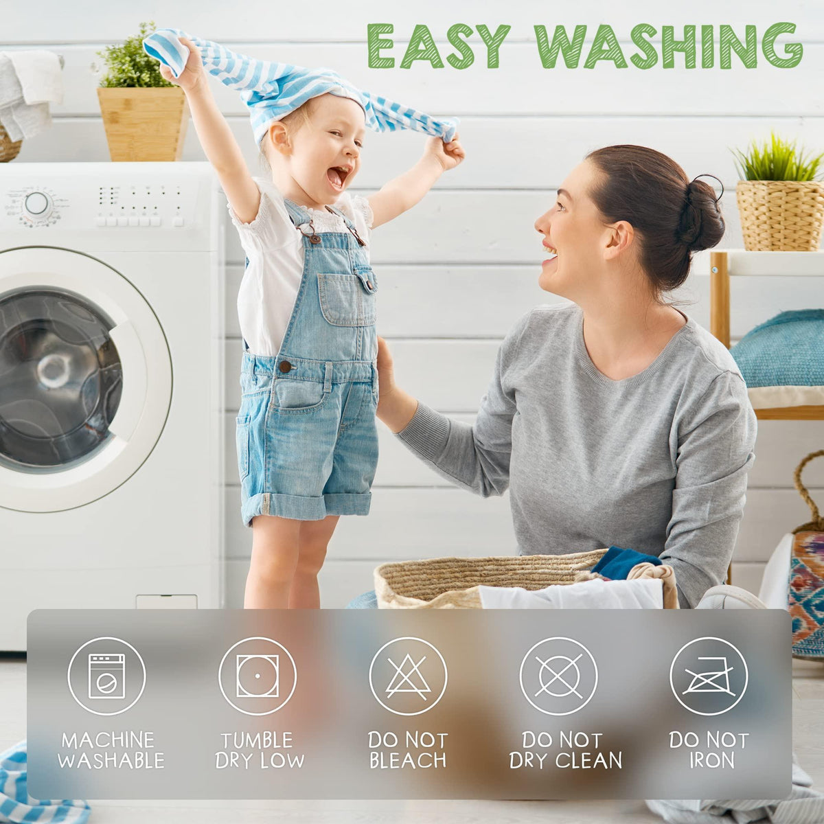 Hooded Baby Towels 33x33 Inch with Elephant Face Light Gray Baby Bath Towel
