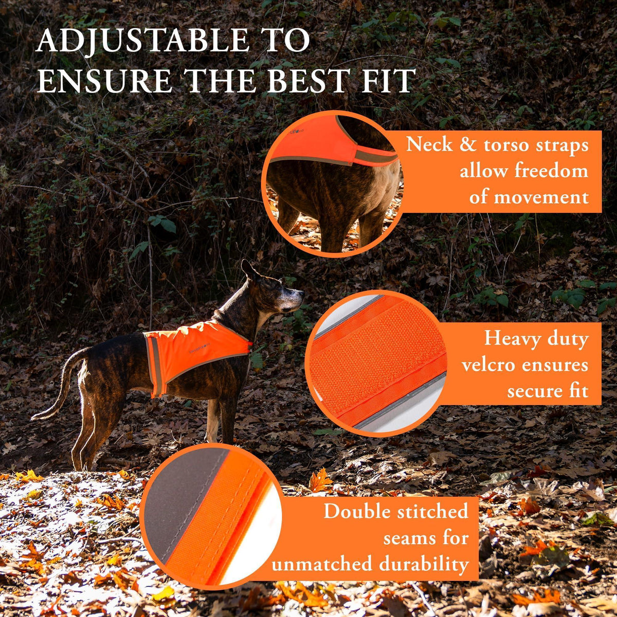 Lightweight Dog Vest Mid-Back Coverage 24 in Chest x 17 in Neck Orange