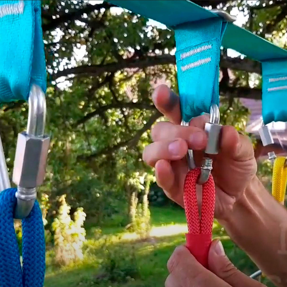 Set of 5 Carabiners for Ninja Slackline. Triangle Shaped Quick Links for Ninja Slackline. Large 5 16  (M8 80mm)