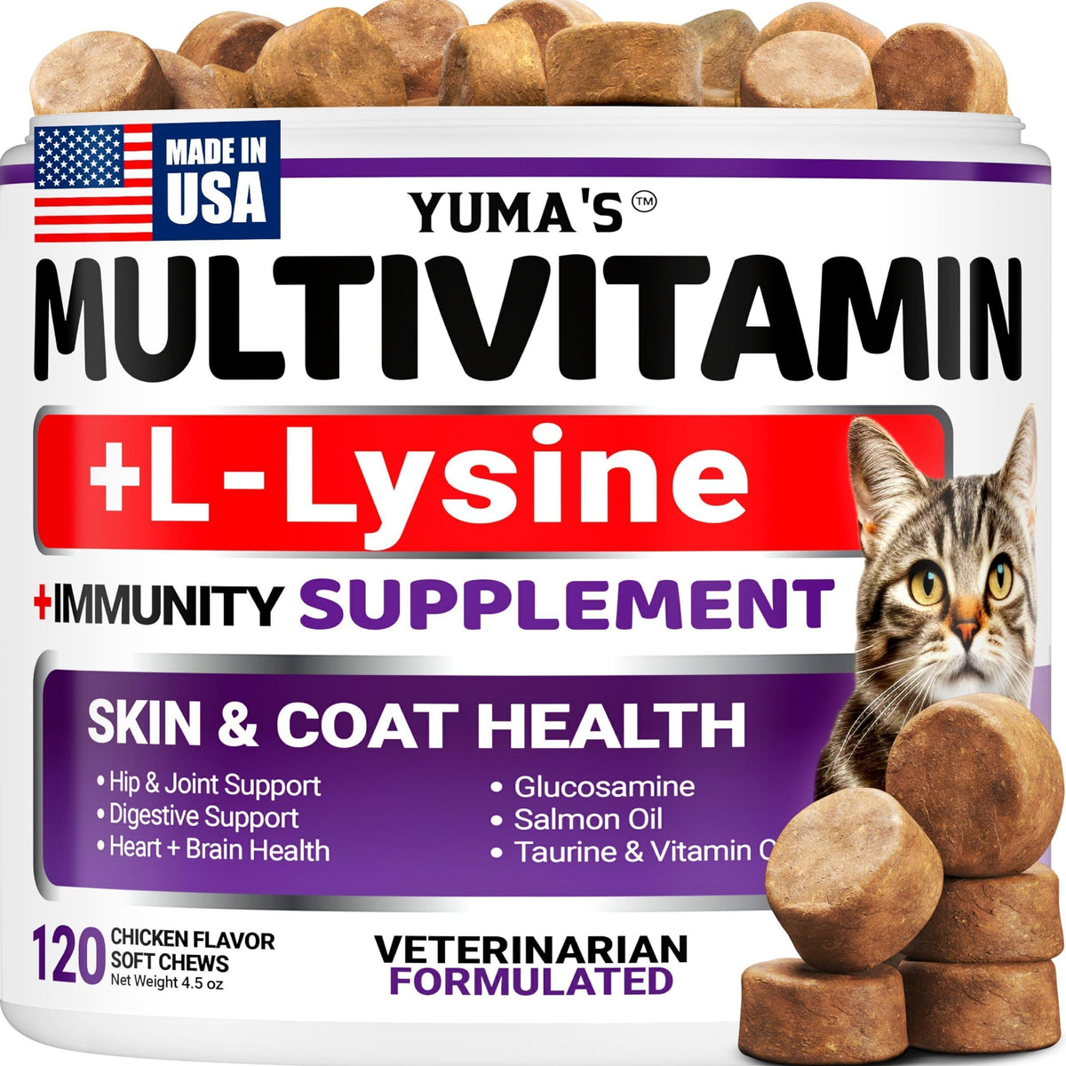 Cat Multivitamin Chews Hip & Joint Immune Skin & Digestion Support
