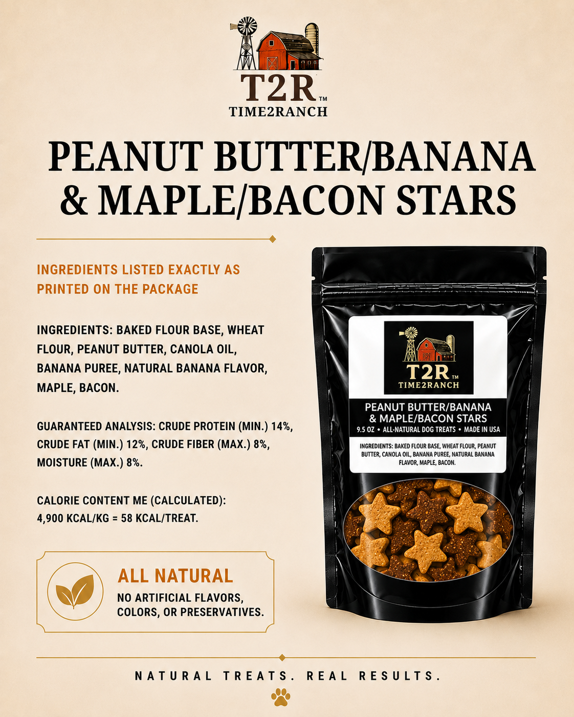 Time2Ranch - Peanut Butter/Banana & Maple/Bacon Stars