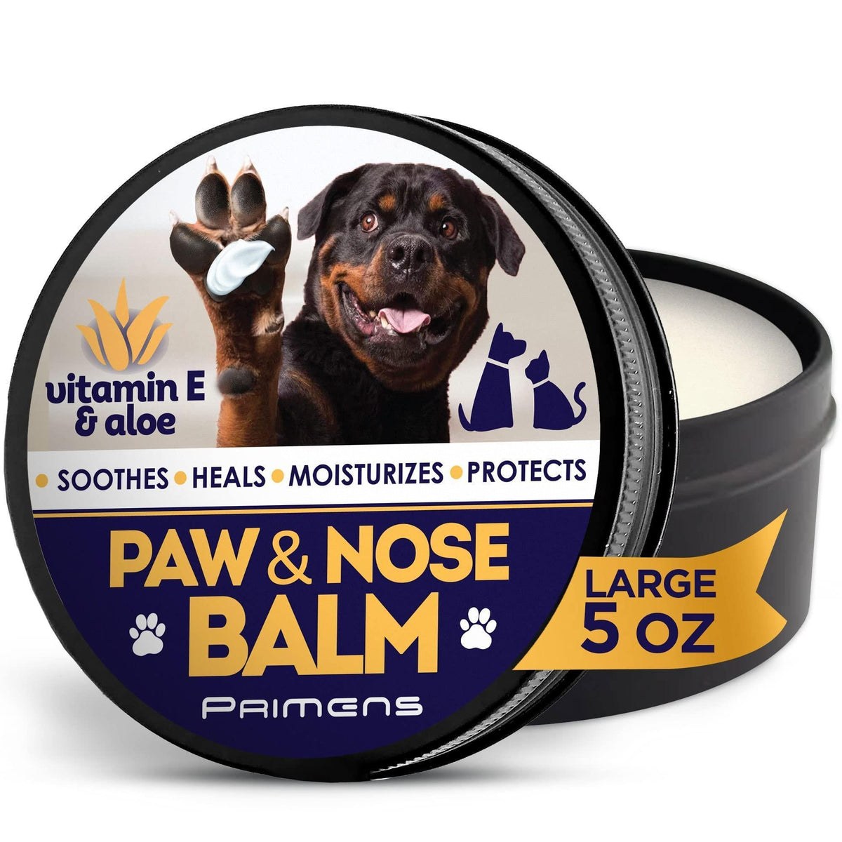 Dog Paw Balm Paw Protection for Hot Pavement Lick-Safe 5 oz