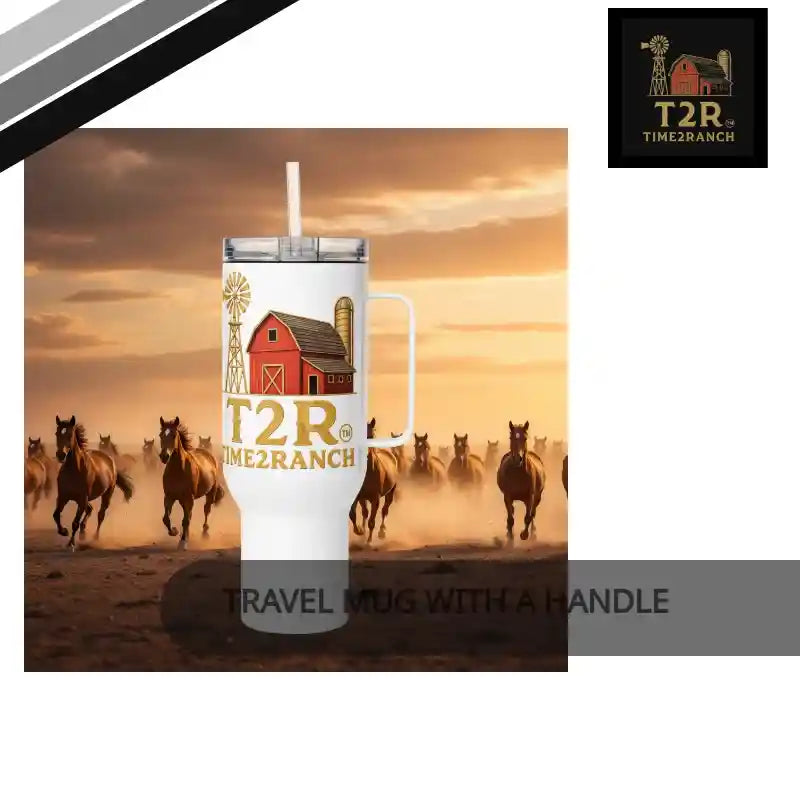 Travel mug with a handle by@Outfy