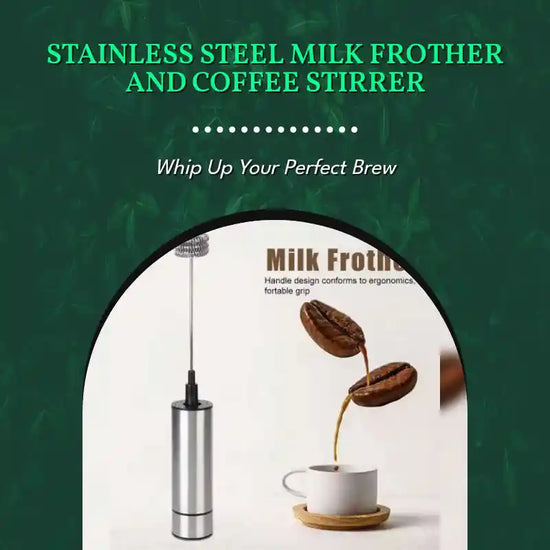 Stainless Steel Milk Frother and Coffee Stirrer by@Outfy