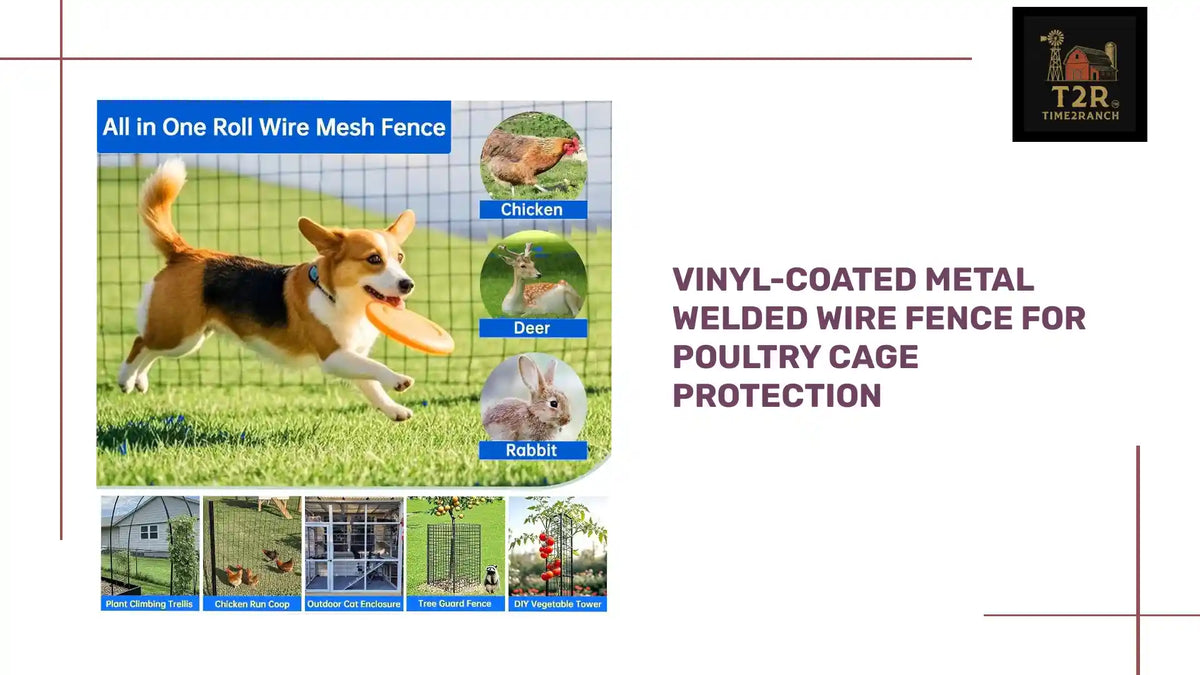 Vinyl-Coated Metal Welded Wire Fence for Poultry Cage Protection by@Outfy