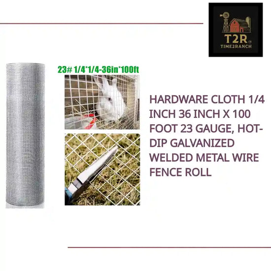 Hardware cloth 1/4 inch 36 inch x 100 foot 23 gauge, hot-dip galvanized welded metal wire fence roll by@Outfy