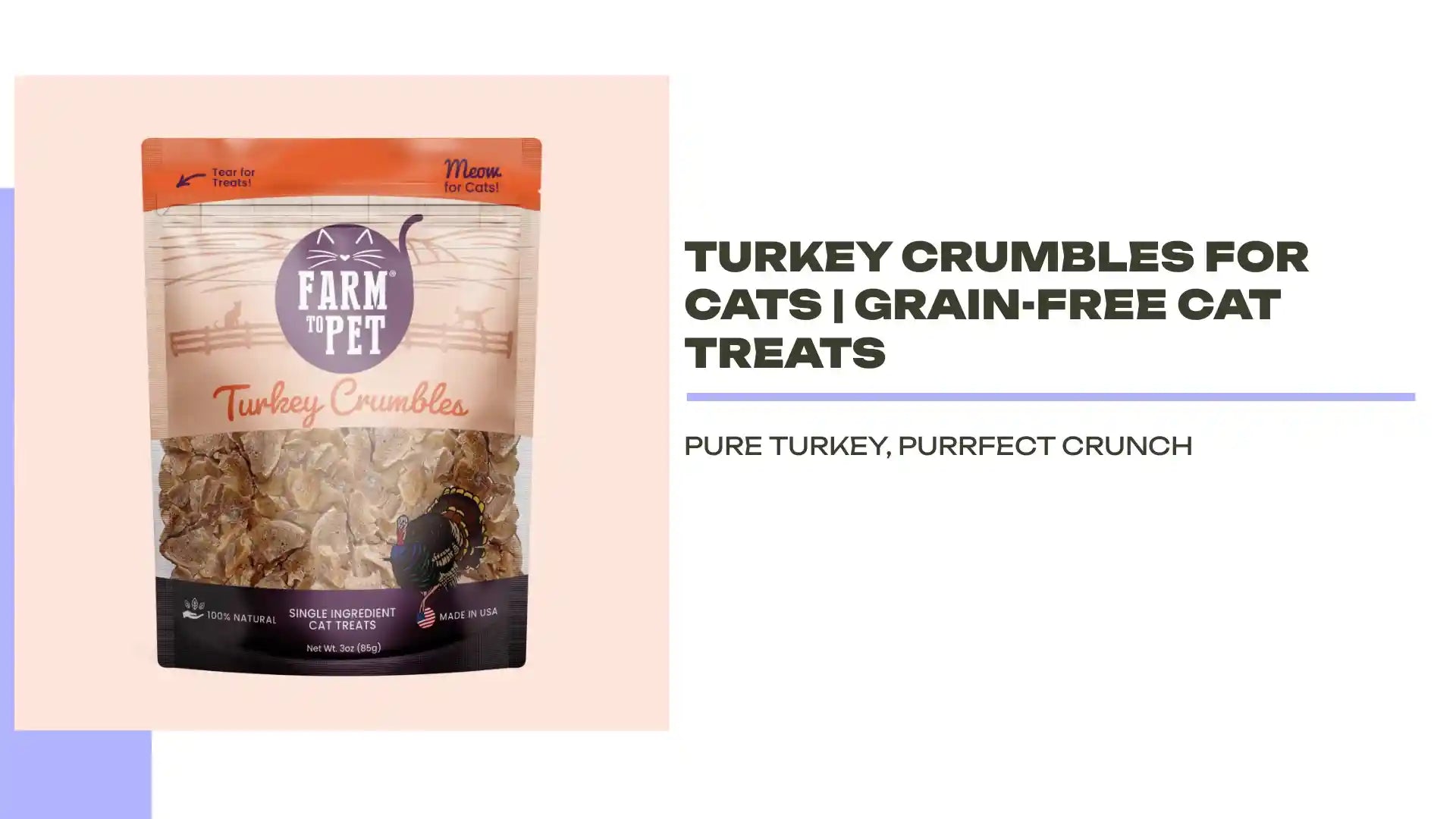 Turkey Crumbles for Cats | Grain-Free Cat Treats by@Outfy