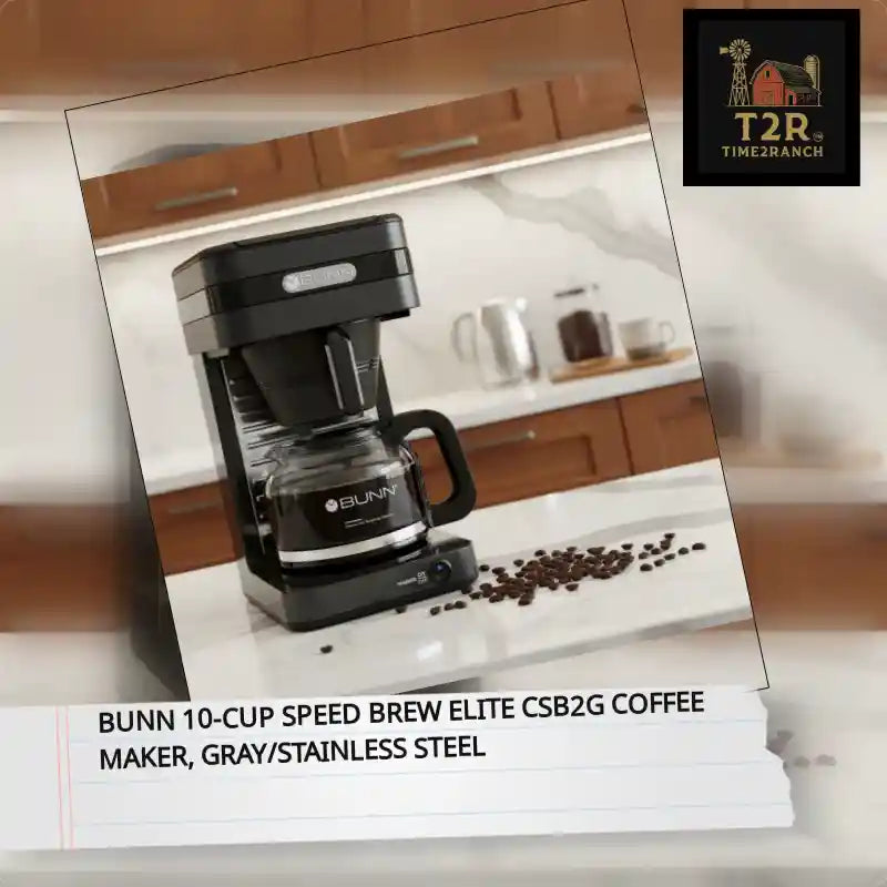 BUNN 10-Cup Speed Brew Elite CSB2G Coffee Maker, Gray/Stainless Steel by@Outfy