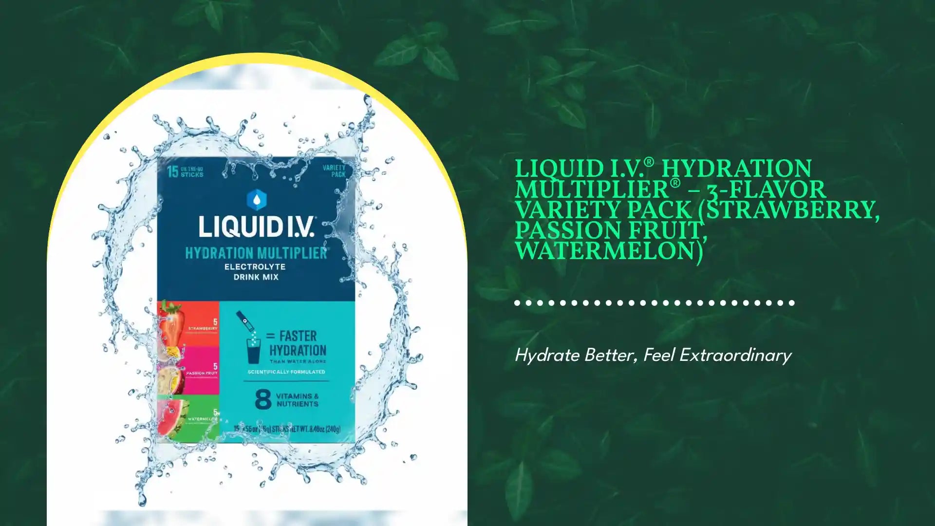 Liquid I.V.&reg; Hydration Multiplier&reg; &ndash; 3-Flavor Variety Pack (Strawberry, Passion Fruit, Watermelon) by@Outfy