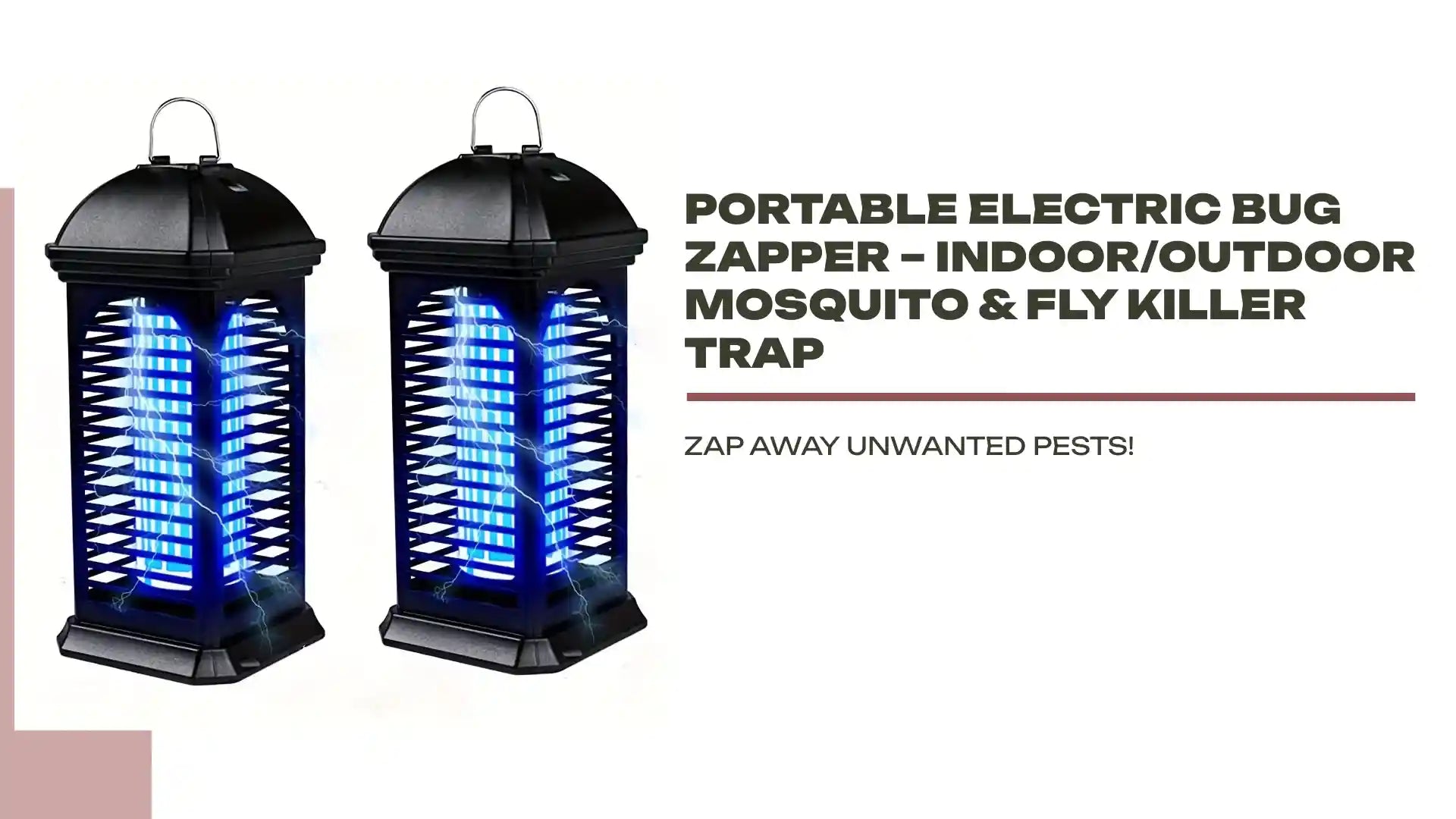 Portable Electric Bug Zapper &ndash; Indoor/Outdoor Mosquito & Fly Killer Trap by@Outfy