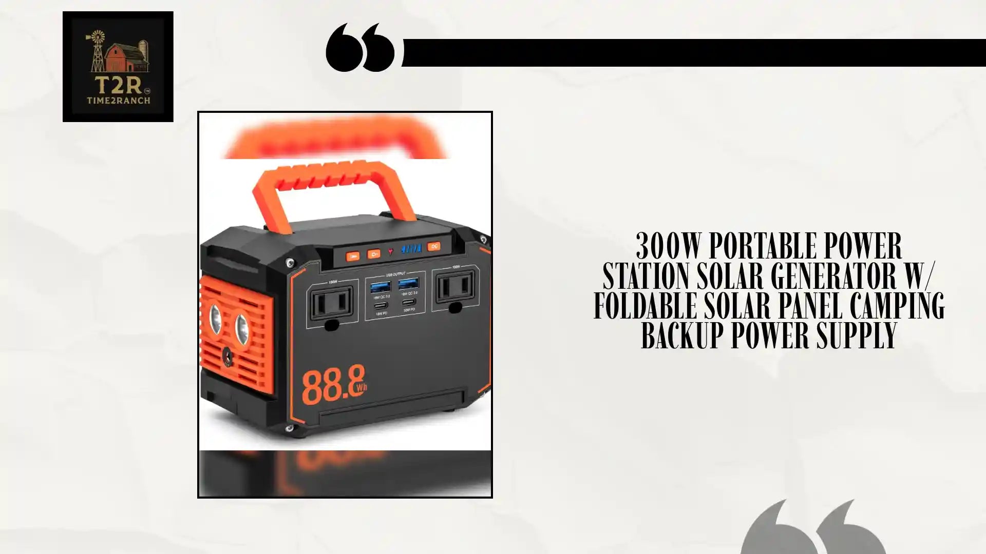 300W Portable Power Station Solar Generator w/ Foldable Solar Panel Camping Backup Power Supply by@Outfy