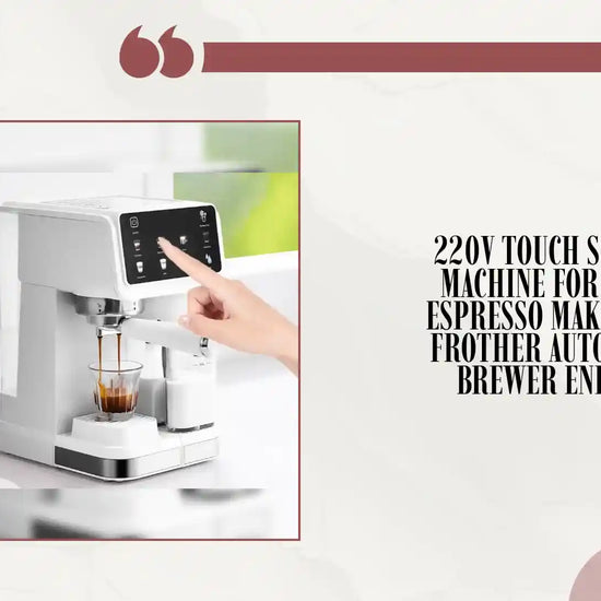 220V Touch Screen Coffee Machine for Home 20Bar Espresso Maker with Milk Frother Automatic Coffee Brewer Energy Saving by@Outfy
