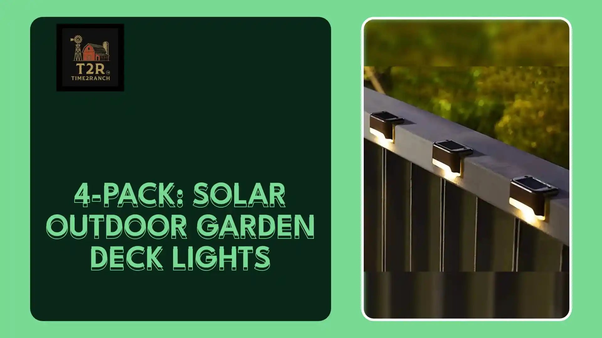 4-Pack: Solar Outdoor Garden Deck Lights by@Outfy