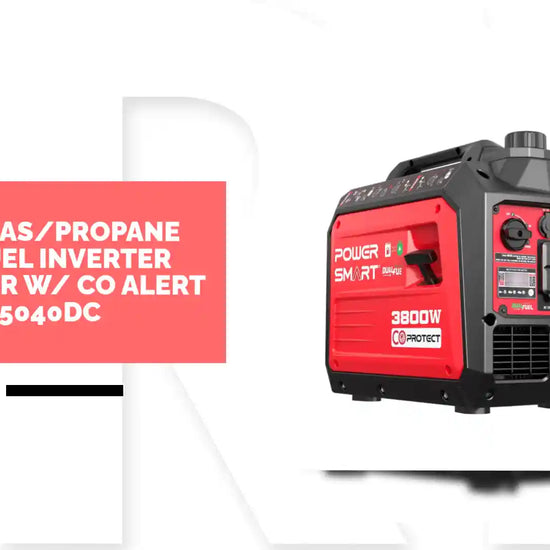 3800W Gas/Propane Dual Fuel Inverter Generator w/ CO Alert HB5040DC by@Outfy